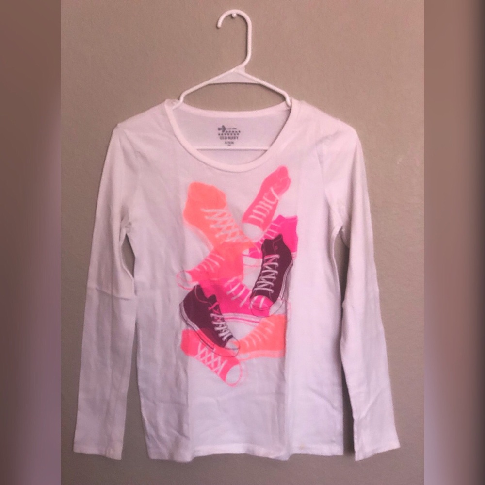 Pink Shoes Girls Long Sleeve Shirt